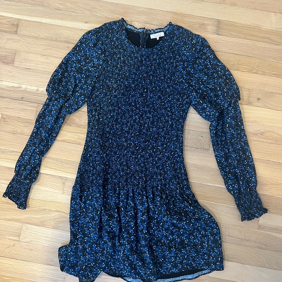 Parker Jasmine Blue Floral Mini Dress - Picture 3 of 3